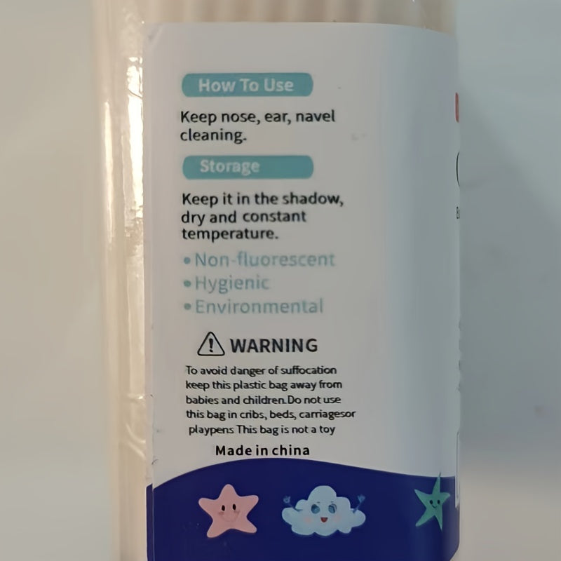 Baby Cotton Swabs for Ear and Nose Cleaning for Babies and Children