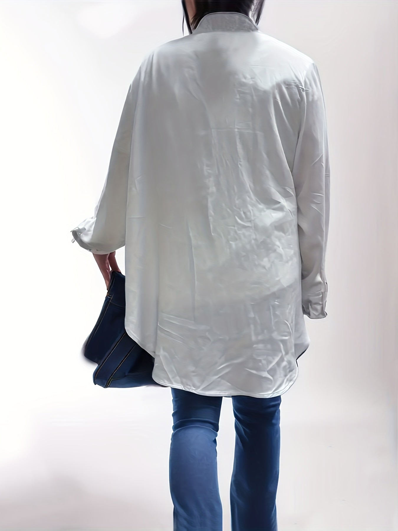 Women's Long Sleeve Casual Shirt Loose Fit Versatile Blouse