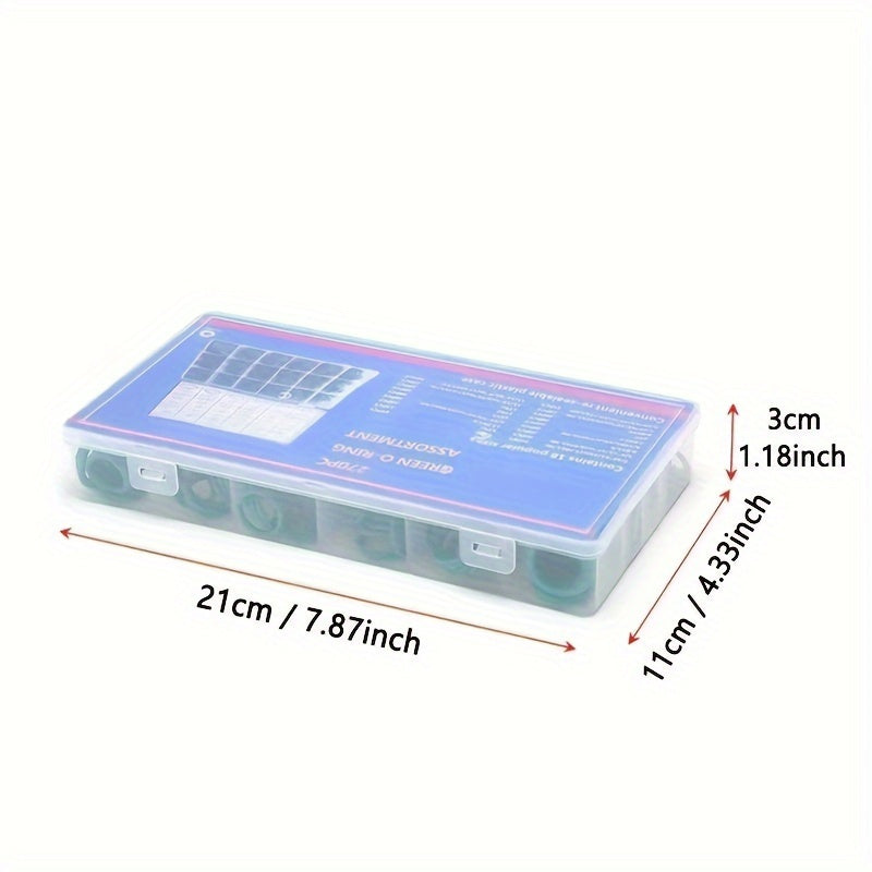 270 Pcs Rubber O Rings Kit for Car Air Conditioning Repair Set