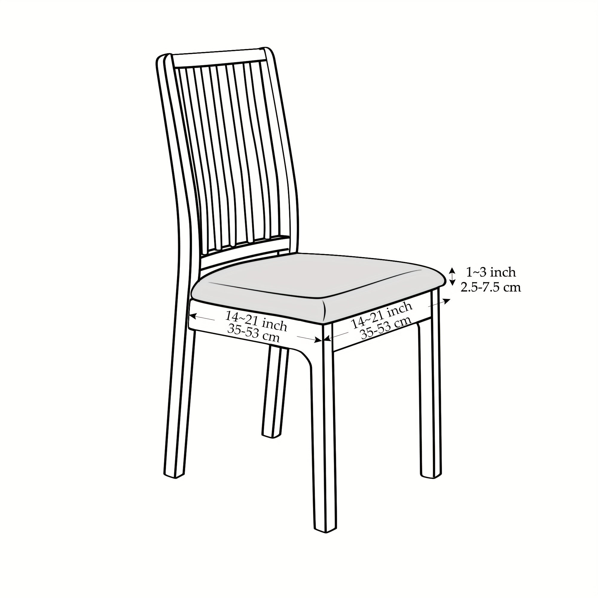 1 dona oshxona stulining o'rindiq qopqog'i, elastik bog'ichlar bilan.