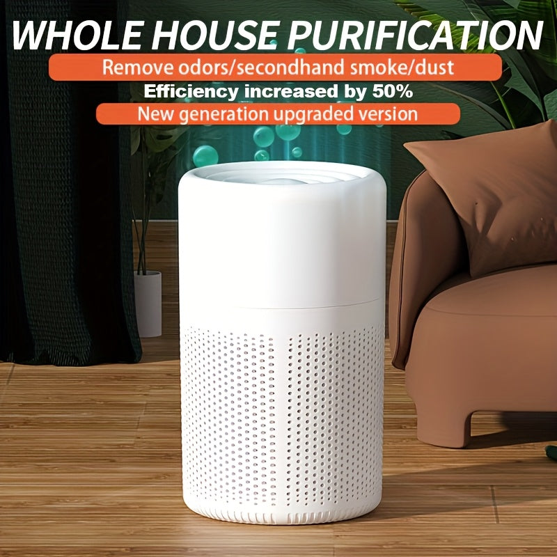 Portable White USB Air Purifier for Home Office Room Dander Odor