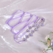 Cinturón de cintura con pedrería morada para vestidos de novia, fajín nupcial, accesorio exquisito