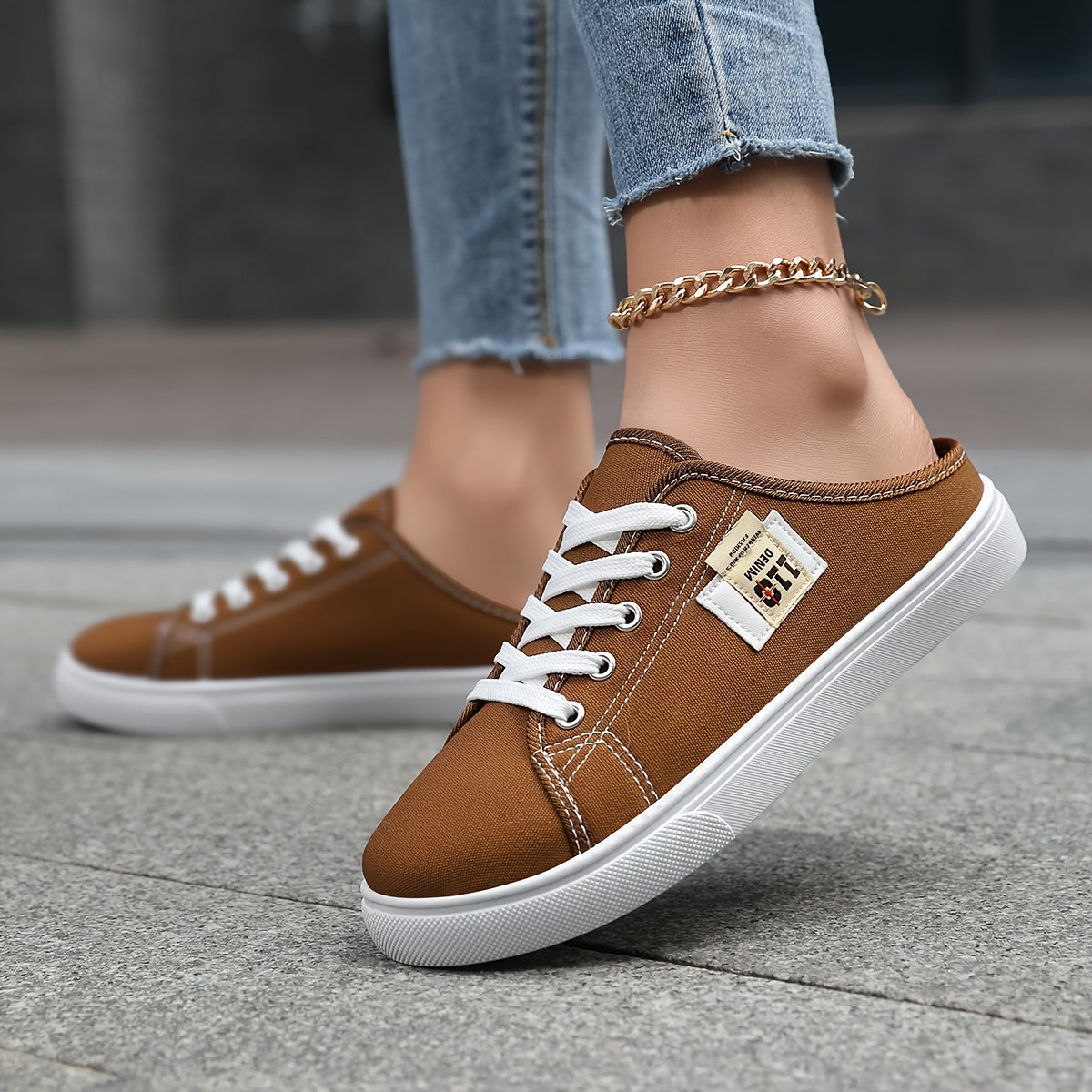 Women's Casual Lightweight Slip-On Sports Shoes Breathable Comfortable Flat