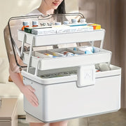 Large Plastic Storage Box with Handles for Cartridges and Bottles