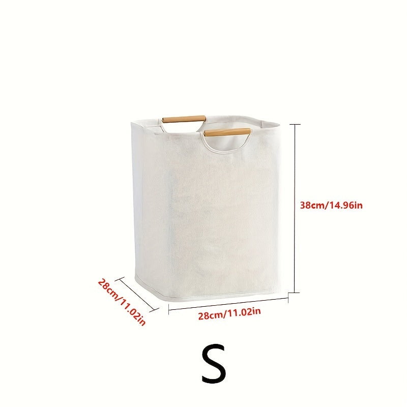 Foldable Fabric Laundry Basket for Dirty Clothes Storage in Bathroom or Laundry Room