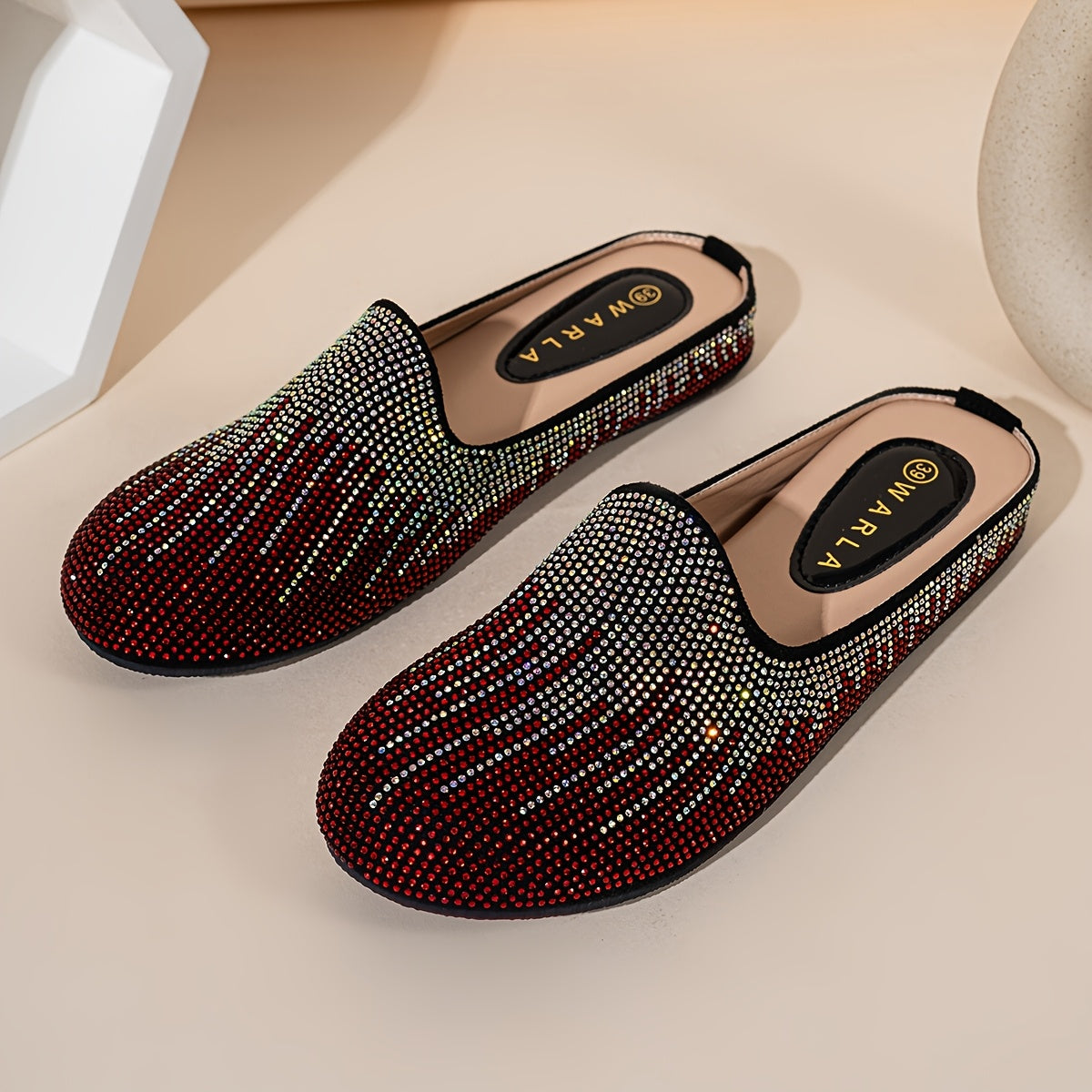 Women's Flat Shoes Diamond Tassel Leather Elegant Comfortable Sole