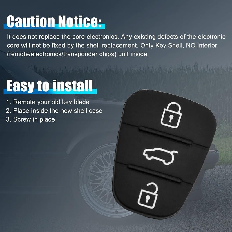 Universal Rubber Key Shell Cover for Car Keys Silicone Flip Key Pad