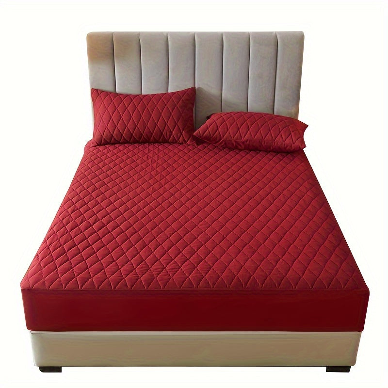 Suv o'tkazmaydigan yostiq himoyachisi, bir-biriga qo'shilgan rangli qatlamli dizayn, suv o'tkazmaydigan, sirpanmaydigan yotoq qoplami