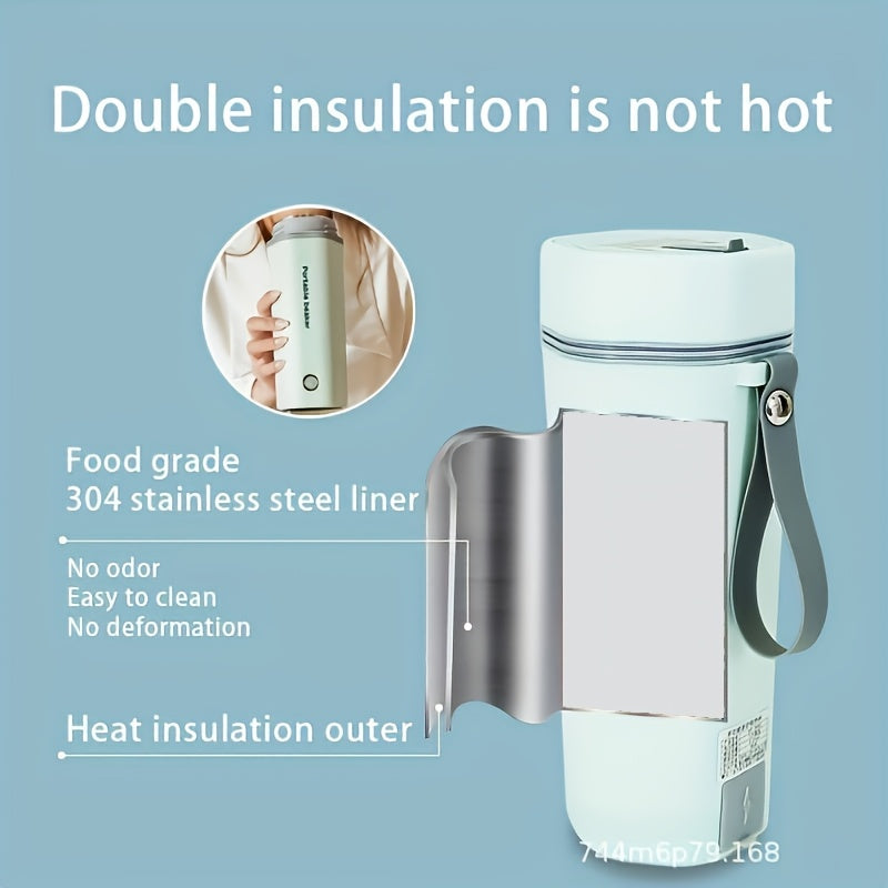 Portable Electric Kettle 304 Stainless Steel Compact Travel and Home Use