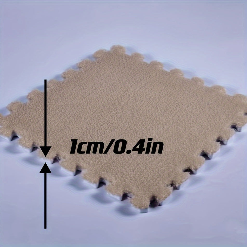 Set of 24 Interlocking Lounge Rugs for High-Traffic Areas Spring-Themed Carpets