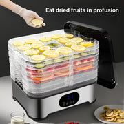 Сушилка для продуктов с цифровым таймером, контролем температуры, LED-дисплеем, 8 лотками