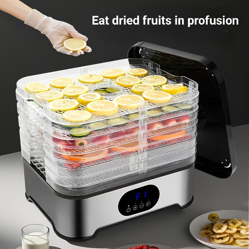 Сушилка для продуктов с цифровым таймером, контролем температуры, LED-дисплеем, 8 лотками
