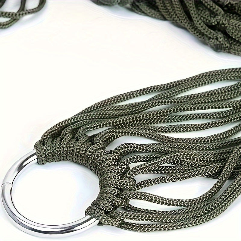Portable Nylon Hammock Net with Hooks for Camping Beach Garden Outdoor Use