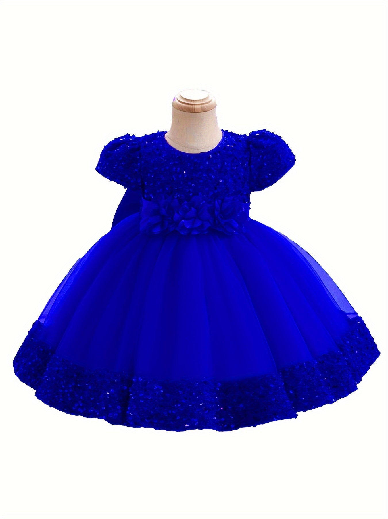 Girls Red Princess Dress with Sequin Tulle Overlay Boho Style for All Seasons