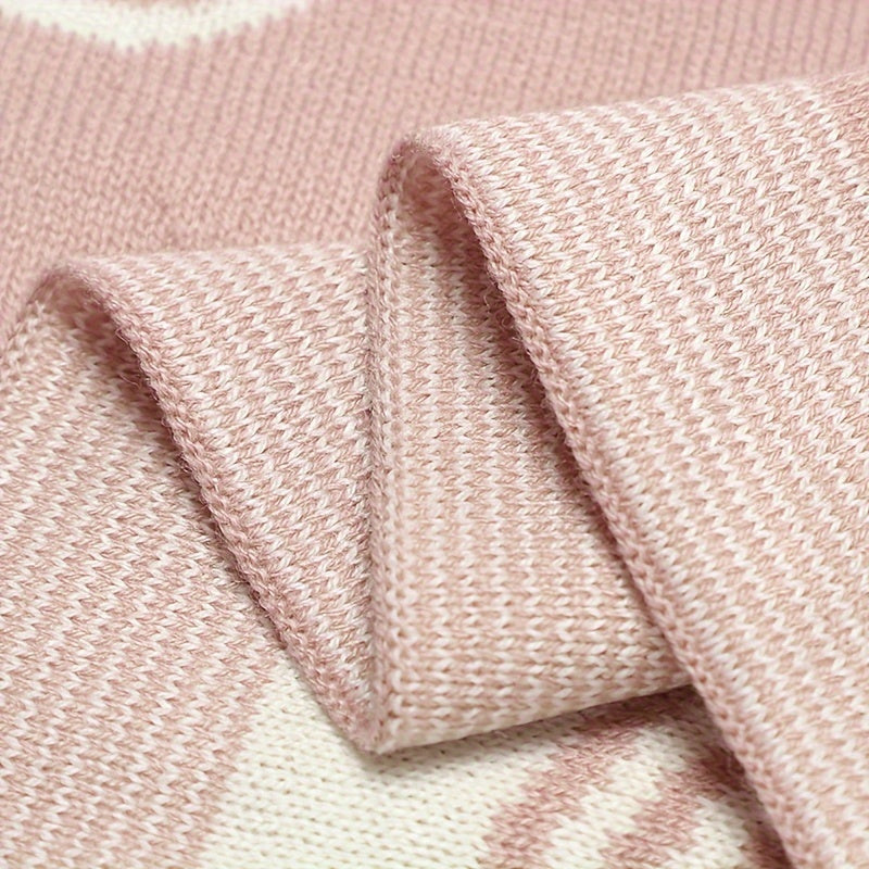 Детское одеяло из радужного жаккардового трикотажа для коляски и кровати в голубом, зеленом, сером и розовом цветах