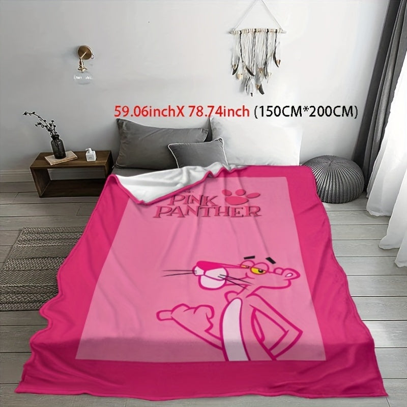 Pink Panther Flannel Fleece Throw Blanket Soft Warm Sofa Office Camping Travel Gift