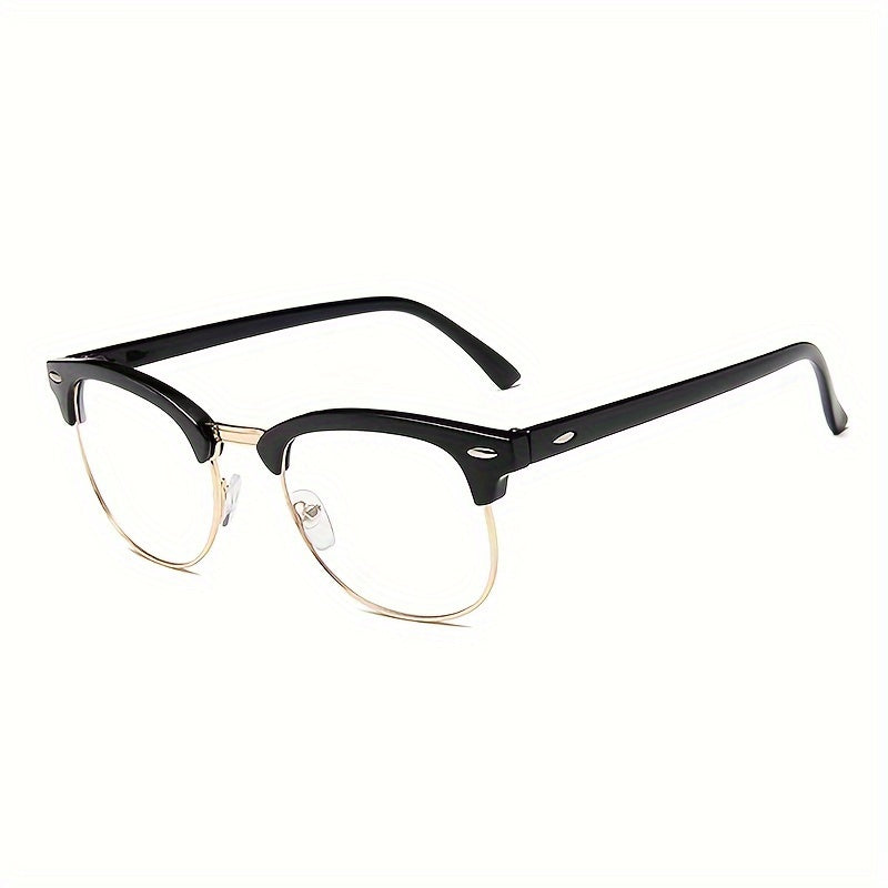 Black Retro Square Eyeglass Frame for Women and Men Anti-Blue Light Computer Glasses