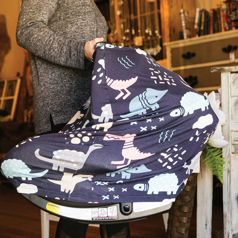 Baby Car Seat Cover Nursing Canopy with Constellation Pattern for Maximum Comfort