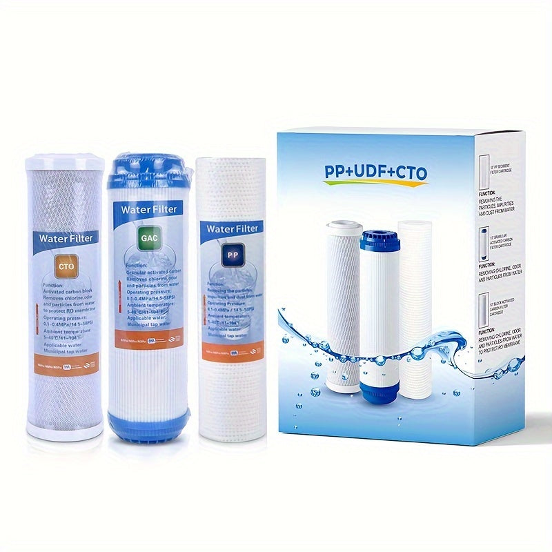 25.4 sm o'lchamdagi universal to'plam uchun PP, GAC va CTO materiallaridan tayyorlangan filtr elementlari.