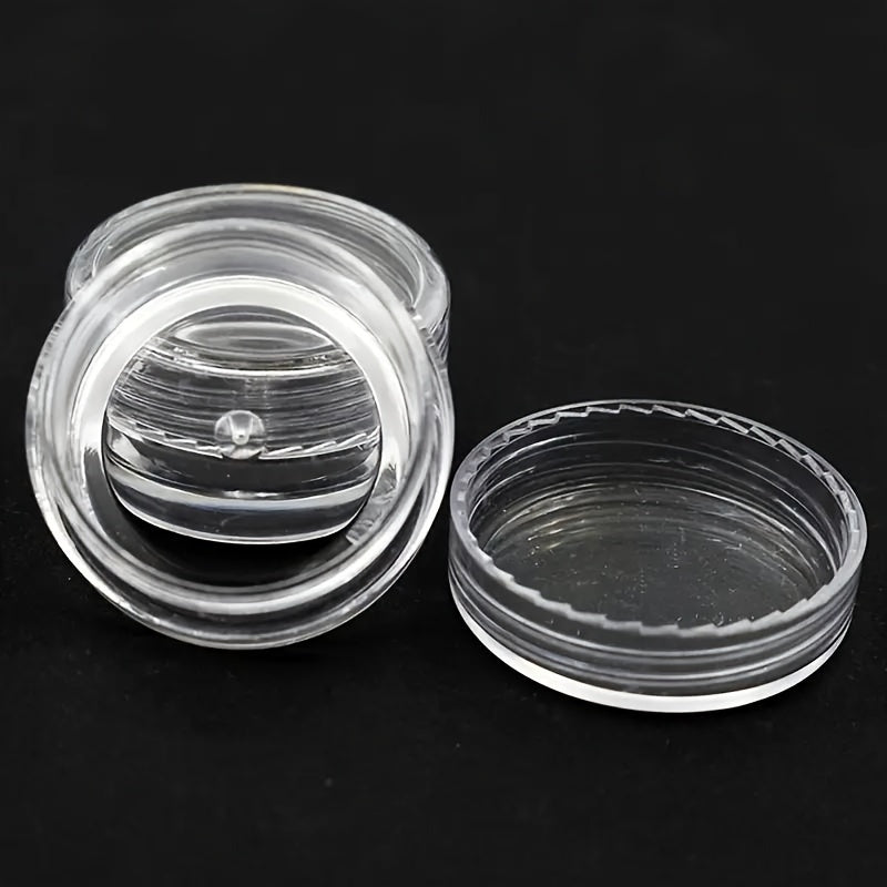 10 Pack Clear Plastic Storage Containers with Secure Lids for Nail Art and Cosmetic Samples