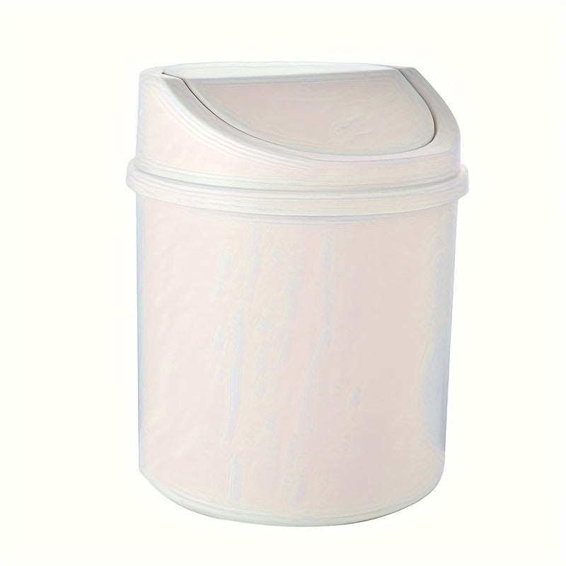 Mini Covered Trash Can for Desktops and Bedrooms with Storage and Decor