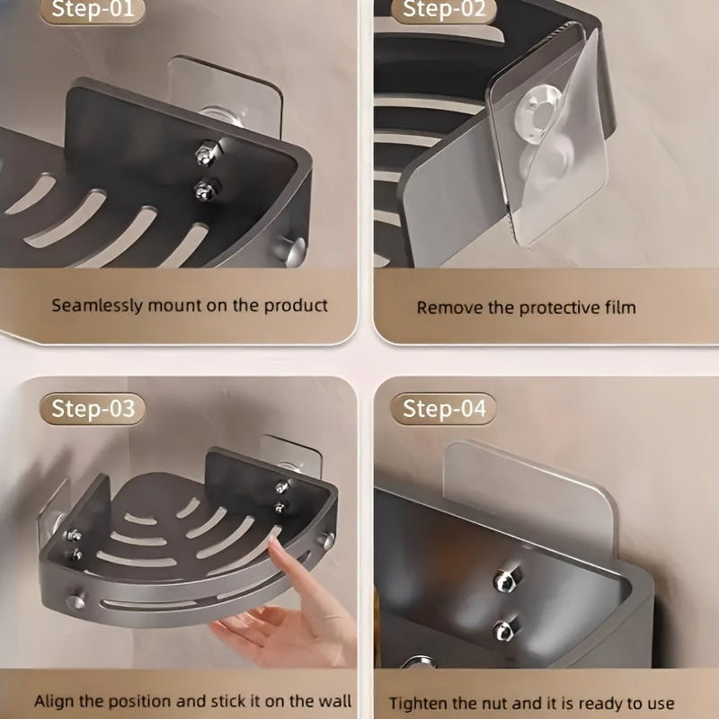 Corner Shower Shelf for Shampoo and Makeup Wall Mount Plastic Lightweight