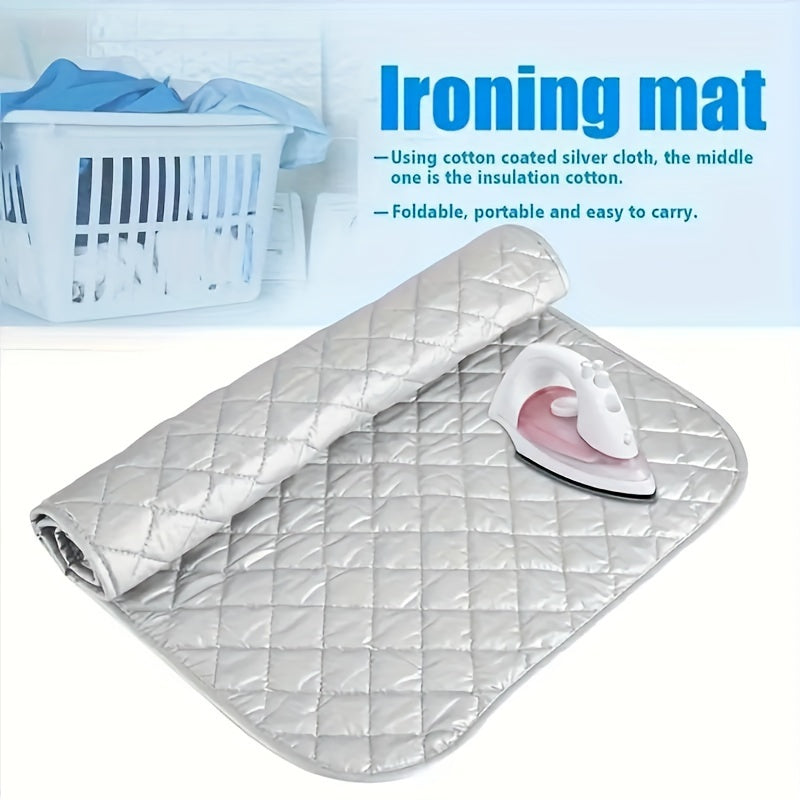Heat-Resistant Ironing Pad with Silver Coating for Travel and Home Use