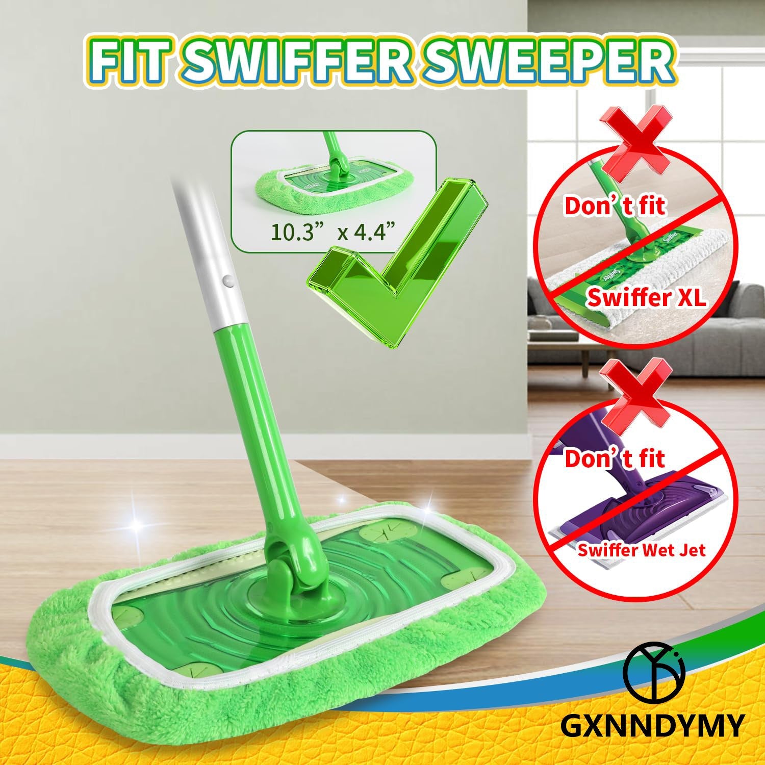 Paños de microfibra lavables para trapeadores Swiffer, reutilizables para limpieza húmeda y seca