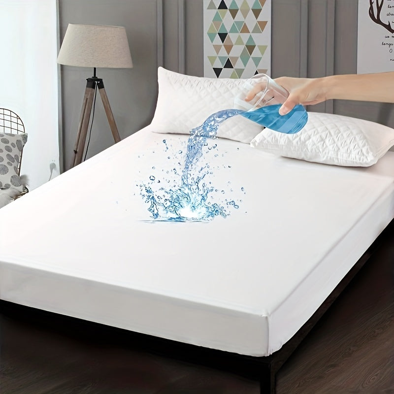 Waterproof Microfiber Fitted Sheet Soft Bed Sheet for Twin Full Queen King Sizes