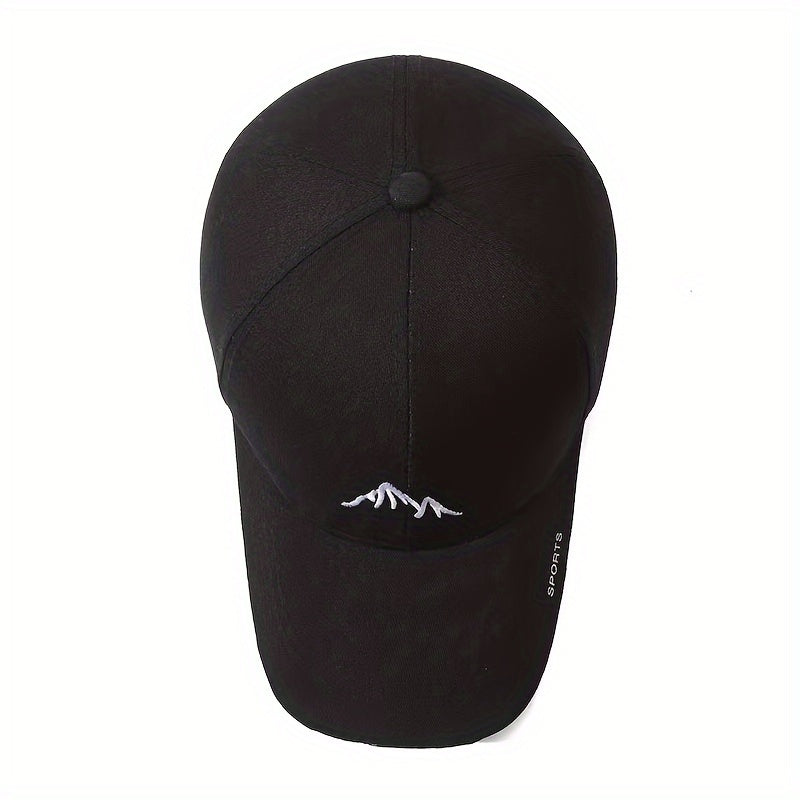 Uniseks beysbol shlyapasi, tikilgan alfavit harflari bilan, barcha mavsumlar uchun engil.