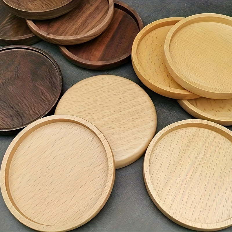 Posavasos artesanal de haya para tazas de té japonesas, simple y duradero