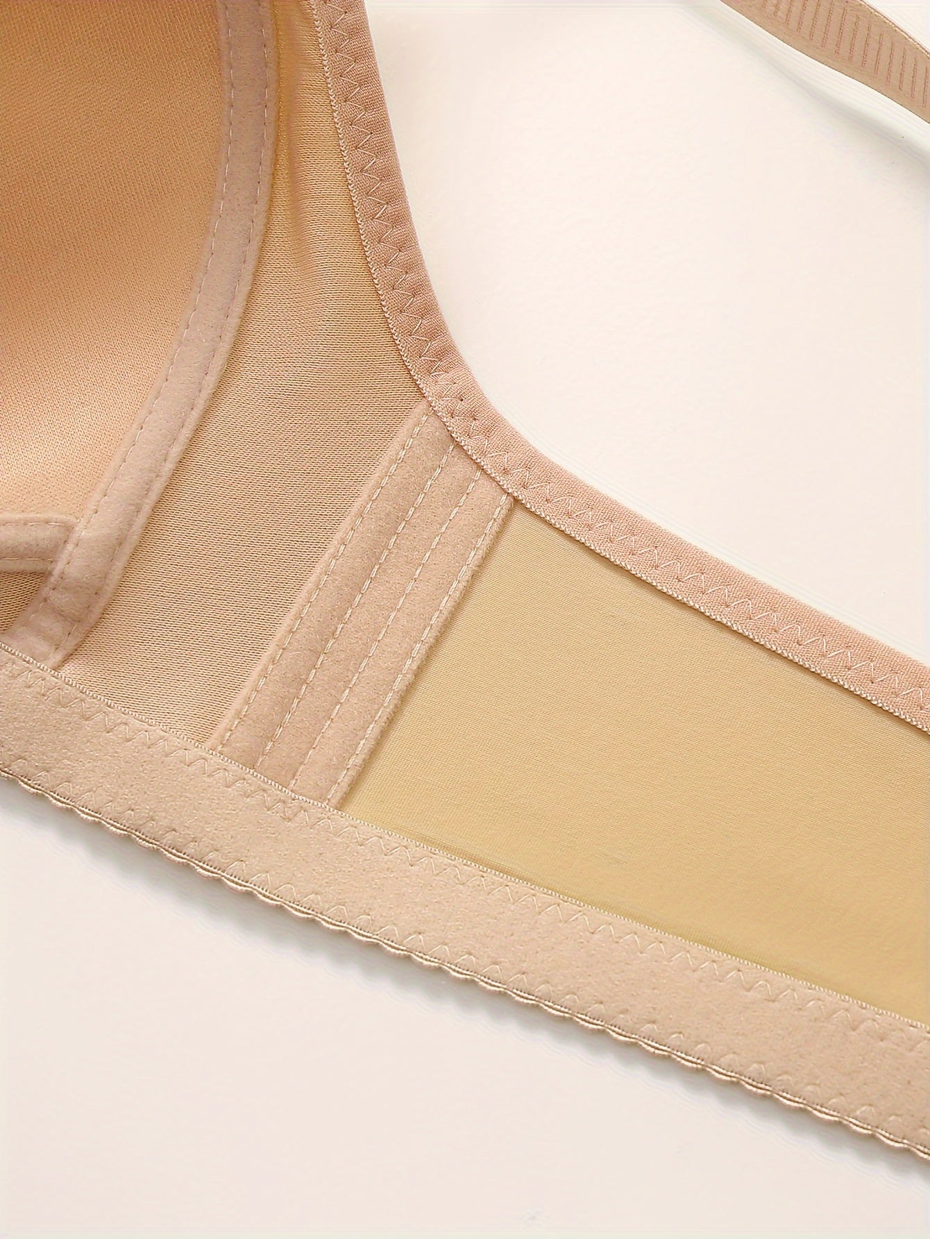 3 dona Ayollar uchun Plus Elegant Bra, Geometrik naqsh va Push Up dizayni bilan