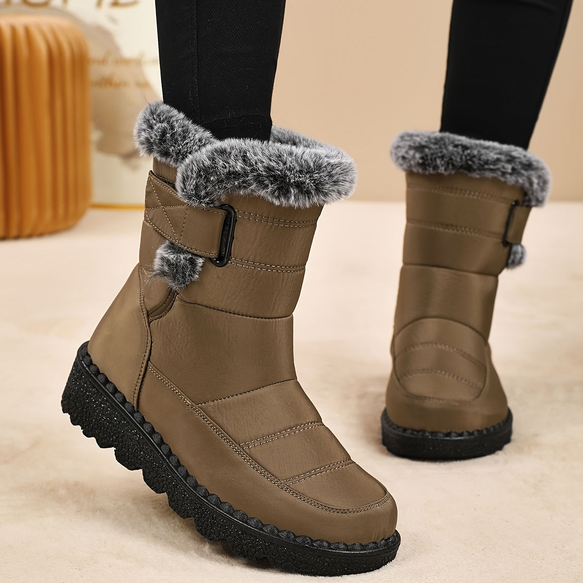 Women's Velvet Warm Snow Boots with Soft Lined for Winter Seasons