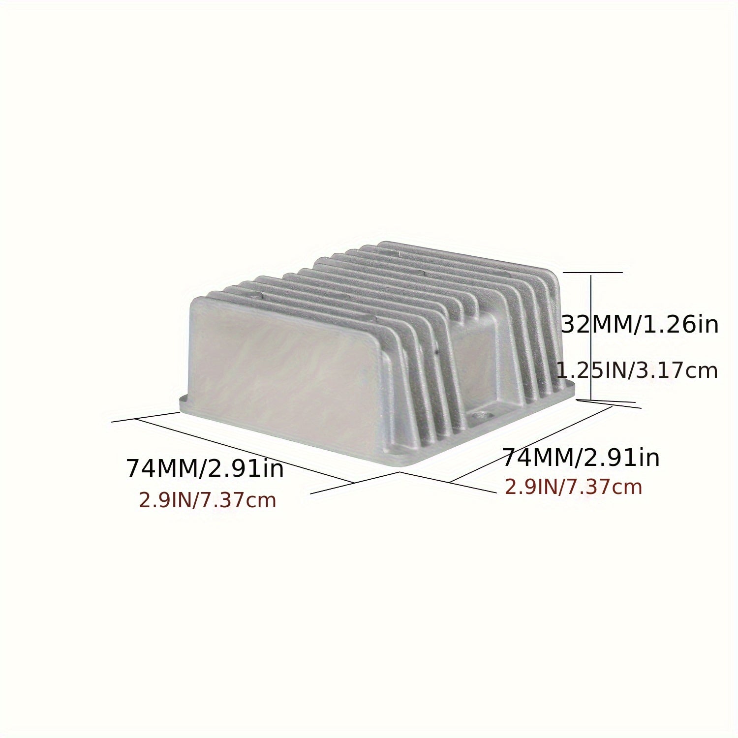 Aluminum 24V to 12V DC Voltage Converter with Fuse for Vehicles and Outdoor Use