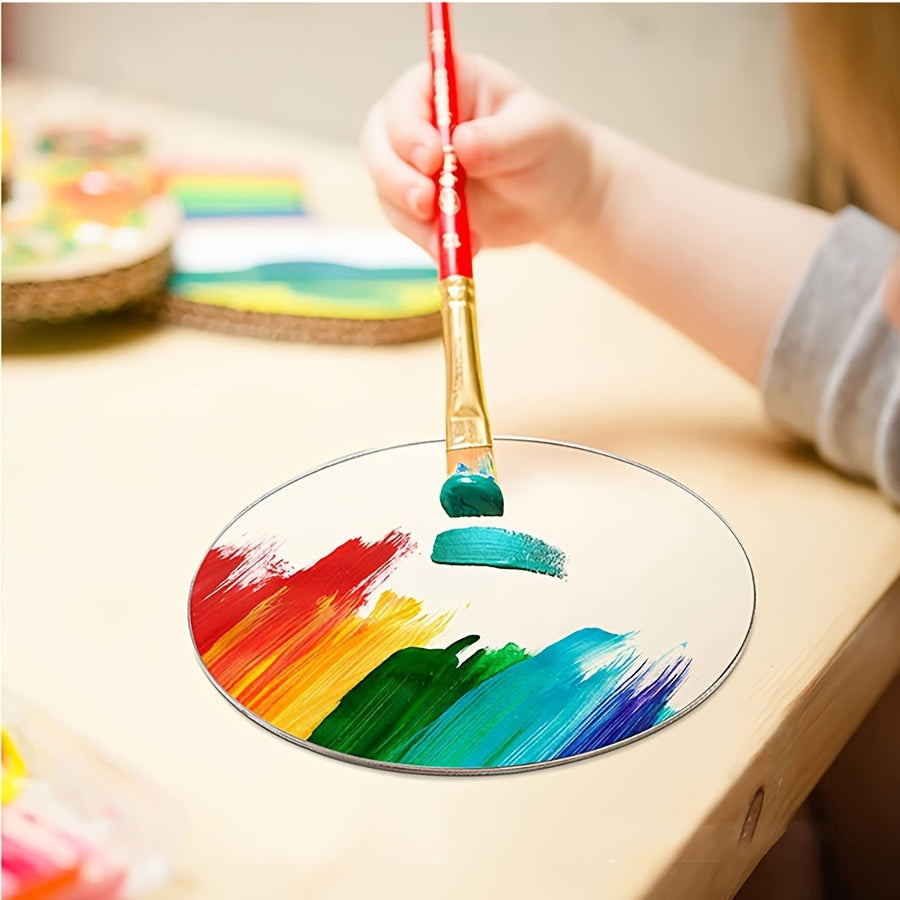 Set of 10 Clear Acrylic Round Discs for DIY Crafts and Home Decor