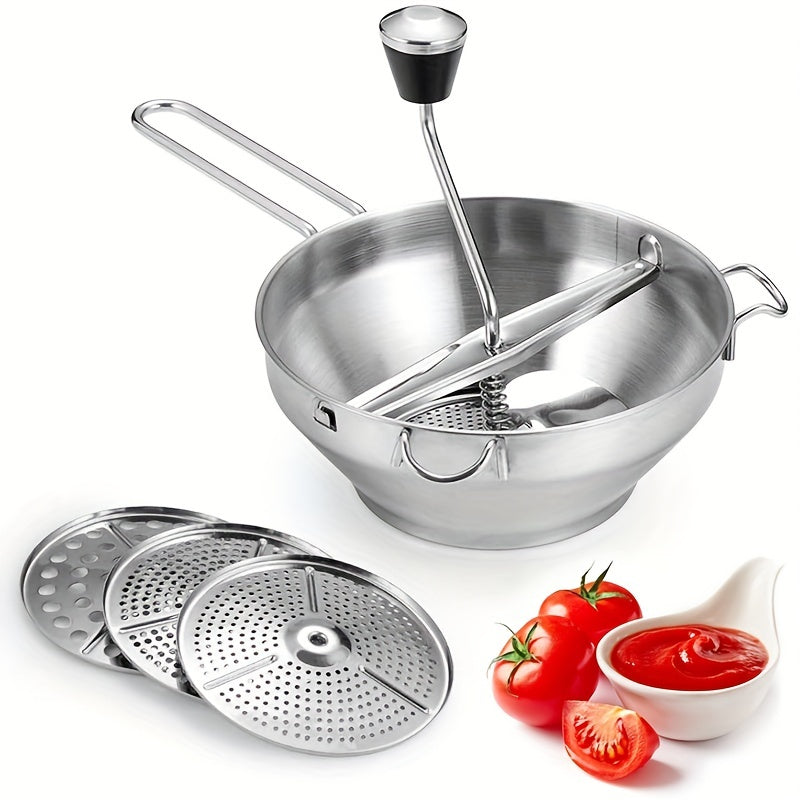 Stainless Steel Food Mill for Mashing Fruits and Vegetables 1 Piece