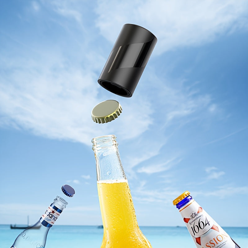 Manual Beer Bottle Opener Durable Plastic Easy Press for Home and Restaurant 4.8x4.8x3.27cm