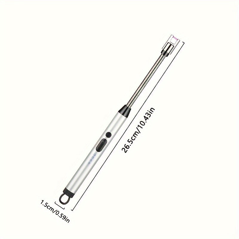 Rechargeable USB Arc Lighter Black Windproof Outdoor Indoor Candle Cooking