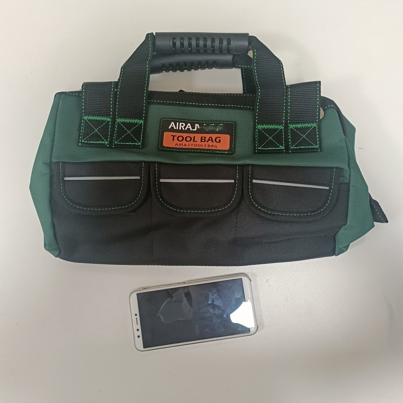 Waterproof Canvas Tool Bag for Woodworking and Maintenance Tools Green