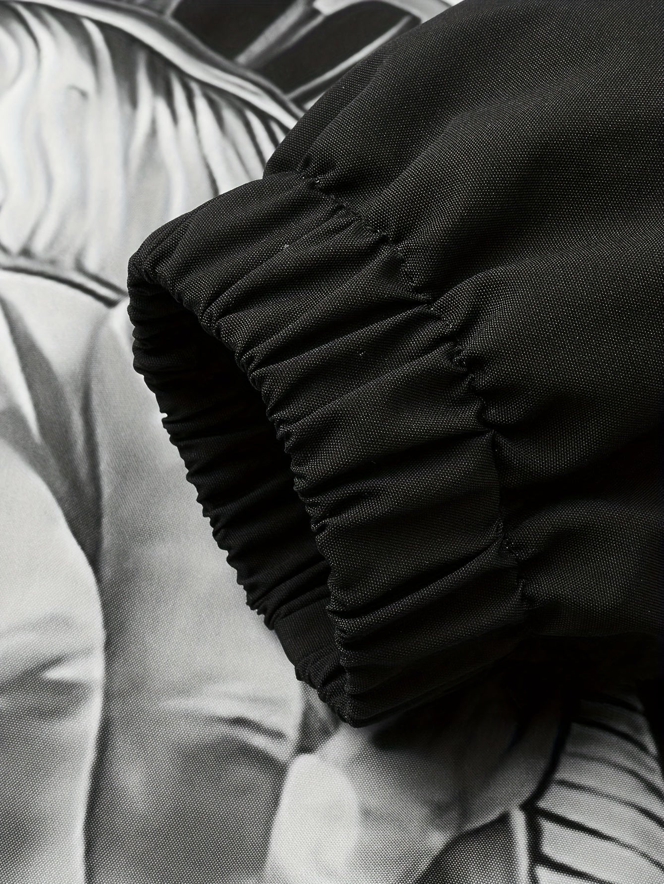 Men's Printed Hoodie with American Style Polyester Long Sleeve Casual Zipper Pocket