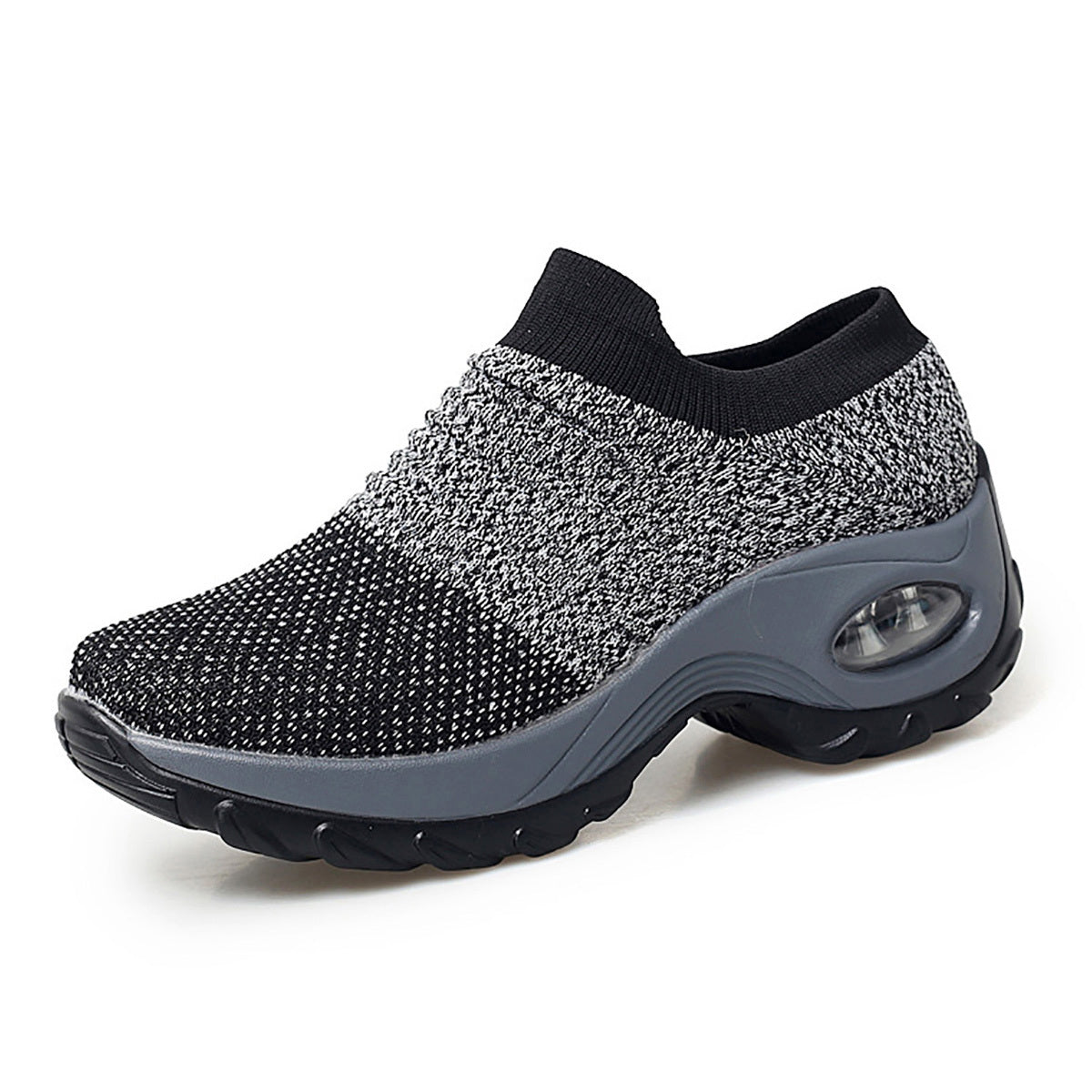 Women's Mesh Chunky Sneakers With Air Cushion Sole, Low Top Athletic Shoes