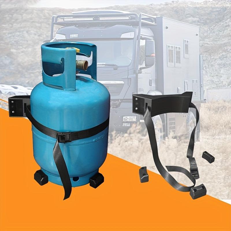 RV Propane Tank Mounting Bracket Durable ABS Blue Black for Travel Trailers