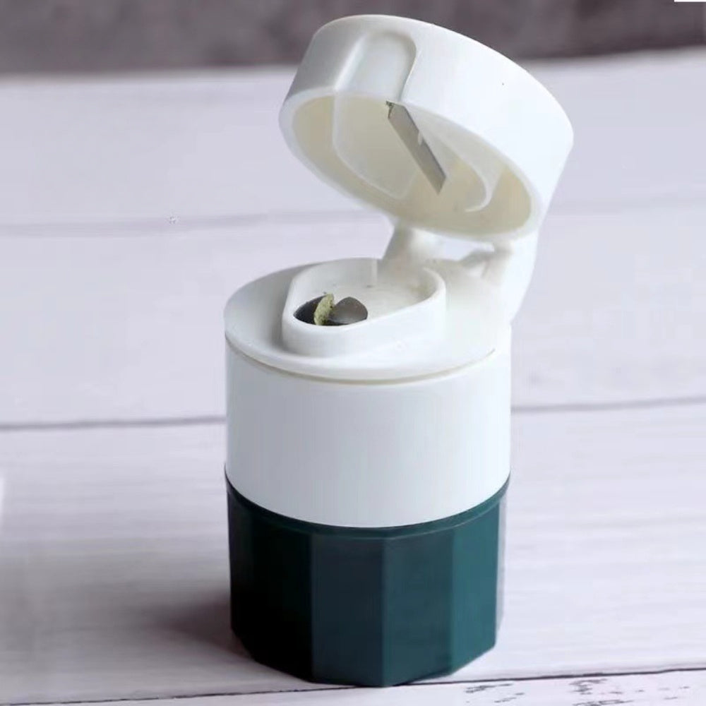 Portable Pill Cutter and Grinder with Storage Box Travel-Friendly Compact Design