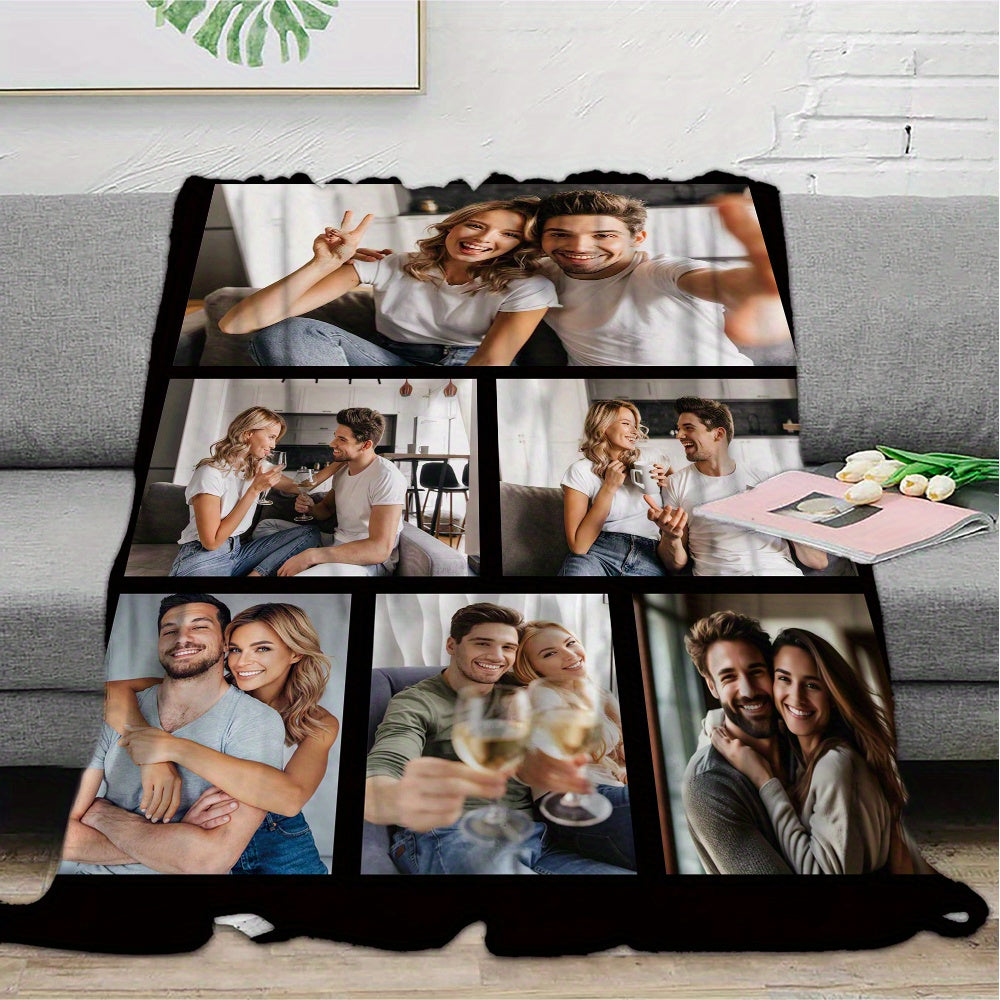 Custom Photo Blanket Soft Flannel Throw Personalized Gift for Home and Travel