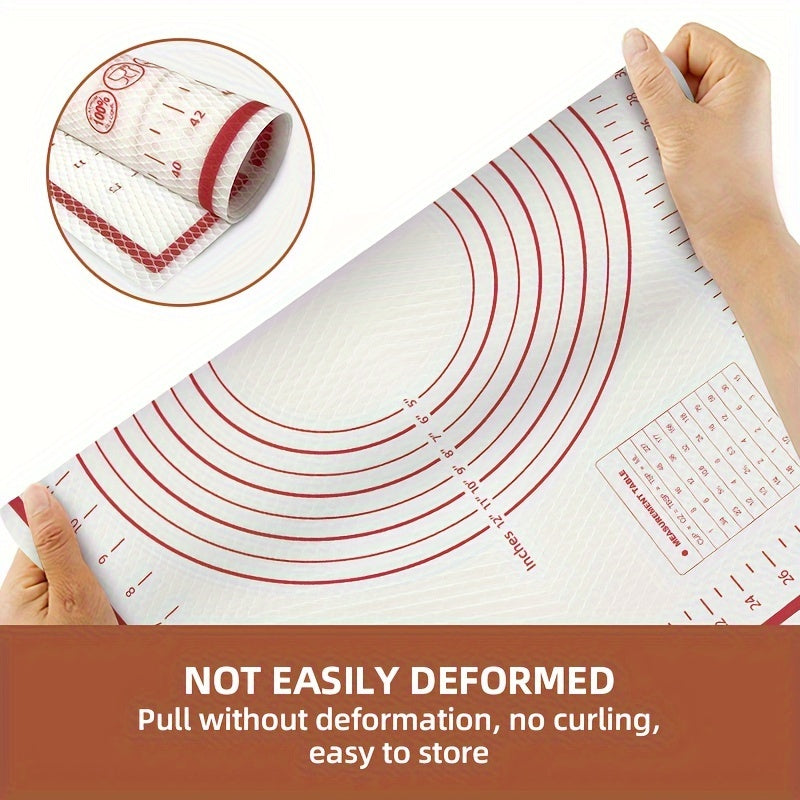 Multi-Purpose Baking Mat with Anti-Slip Surface, Measurement Markings, Various Sizes