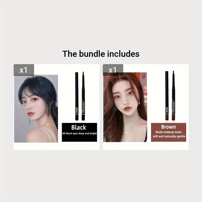 Lápiz de ojos a prueba de agua de larga duración y alta pigmentación para maquillaje de mujer