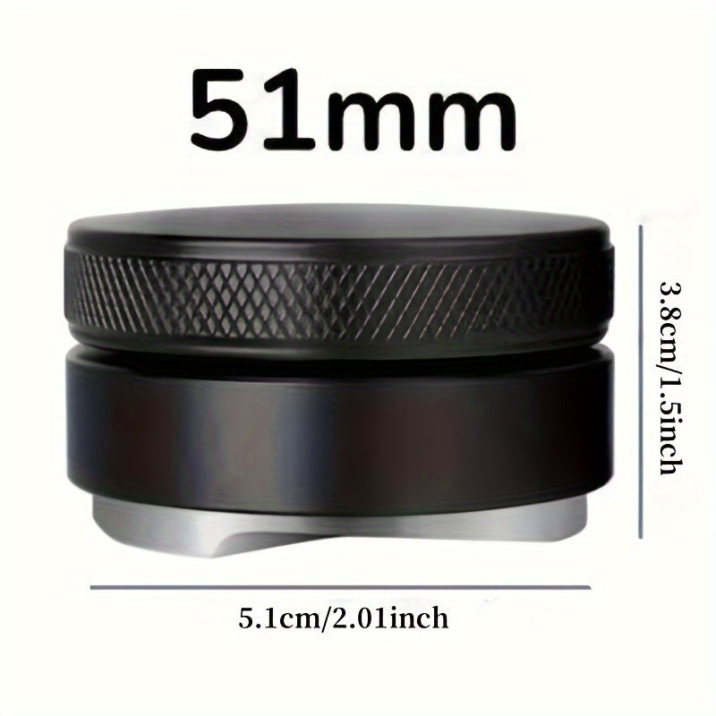 Tamper de espresso de acero inoxidable con calibración de profundidad ajustable para uso en casa