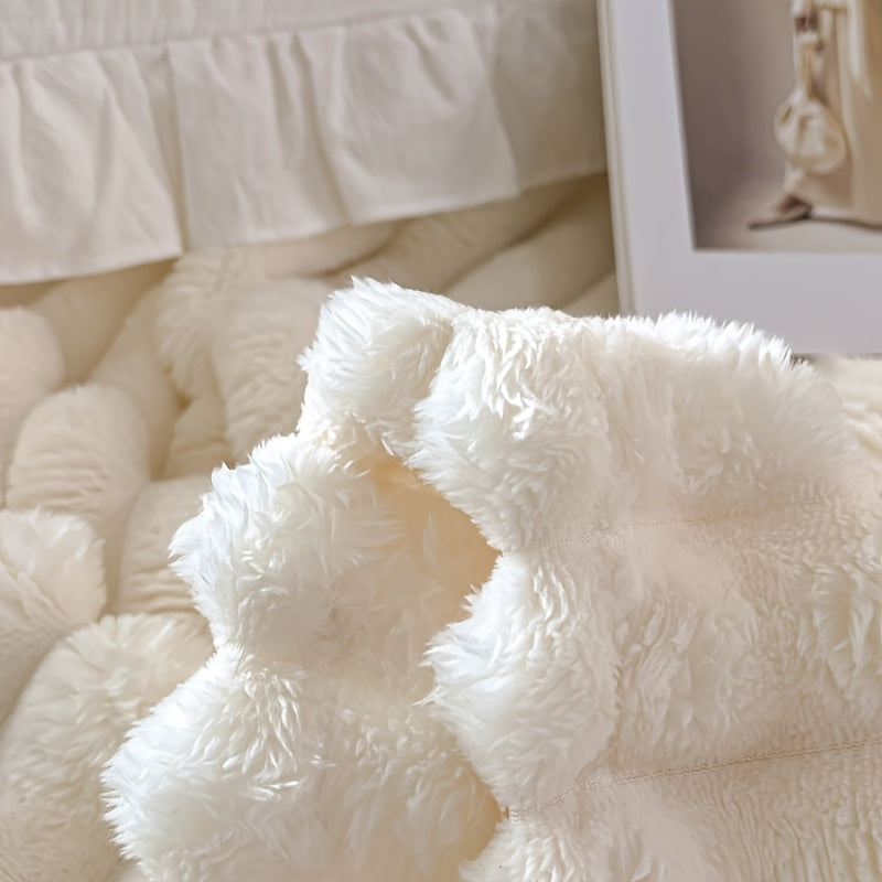 Chiziqli Taffeta Fleece Blanketi yumshoq nafas oladigan xalta uchun yotoqxona, mehmonxona, ofis