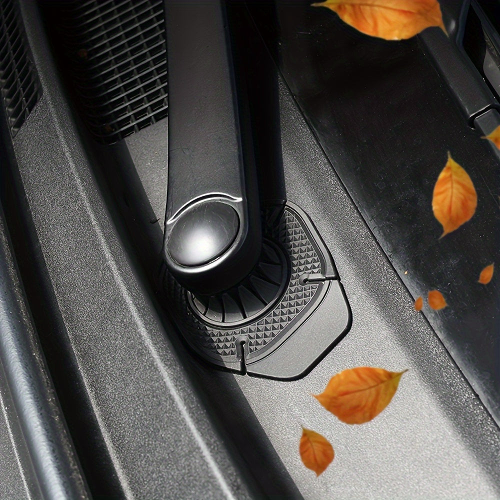 2 Pcs Car Wiper Arm Hole Protectors PVC Windshield Cover Leaf Debris