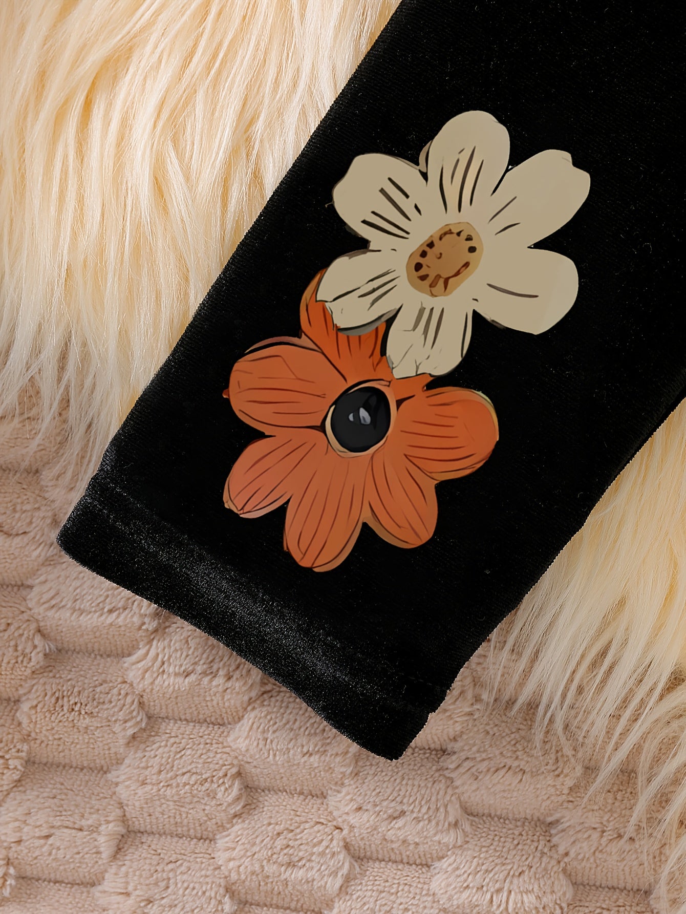 Conjunto de blusa y pantalones con estampado floral para niñas para ropa casual de primavera y verano